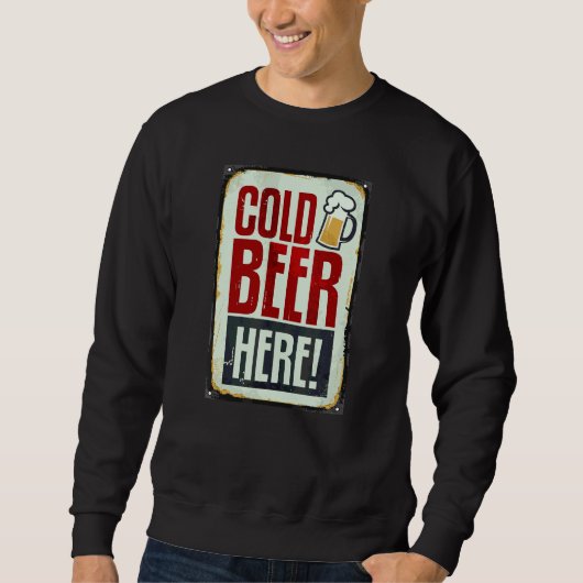 Koude Bier Drinken Hier Trui (Voorkant)