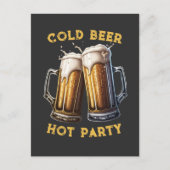 Koude bier Hot Party - Perfecte combinatie met twe Briefkaart (Voorkant)