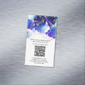 *~* KOUDE blauwe QR CODE Yummy Gold Gilded AP29 Magnetisch Visitekaartje (Voorbeeld)