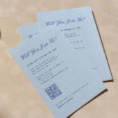 Koude Blauwe Trouw RSVP Kaart Qr Code