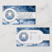 Koude blauwe watertanden tandarts tandheelkundig v afsprakenkaartje (Voorkant / Achterkant)