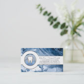 Koude blauwe watertanden tandarts tandheelkundig v afsprakenkaartje (Staand voorkant)