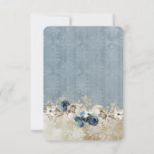 Koude Blauwe Winterdag Sla de datum op Save The Date (Achterkant)