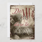 Koude, bloederige, enge Halloween uitnodiging (Voorkant)