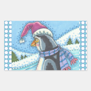 KOUDE BOTTOM WARM HEART, PENGUIN KERST STICKERS