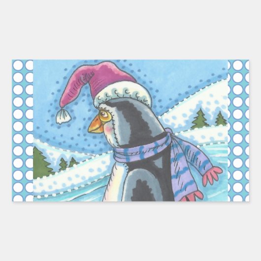 KOUDE BOTTOM WARM HEART, PENGUIN KERST STICKERS (Voorkant)