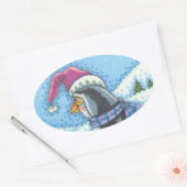 KOUDE BOTTOM WARM HEART, PENGUIN KERST STICKERS (Envelop)