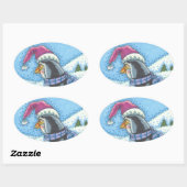 KOUDE BOTTOM WARM HEART, PENGUIN KERST STICKERS (Vel)