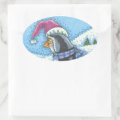 KOUDE BOTTOM WARM HEART, PENGUIN KERST STICKERS (Tas)