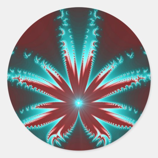 Koude brandwond fractal Sticker (Voorkant)