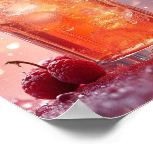 Koude bruisende drink poster (Hoek)