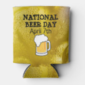 Koude bubbels fleskoeler op nationale bierdag blikjeskoeler (Voorkant)