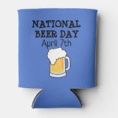 Koude bubbels fleskoeler op nationale bierdag blikjeskoeler (Voorkant)