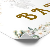 Koude Buiten Clothest Line Baby shower Bar Poster (Hoek)