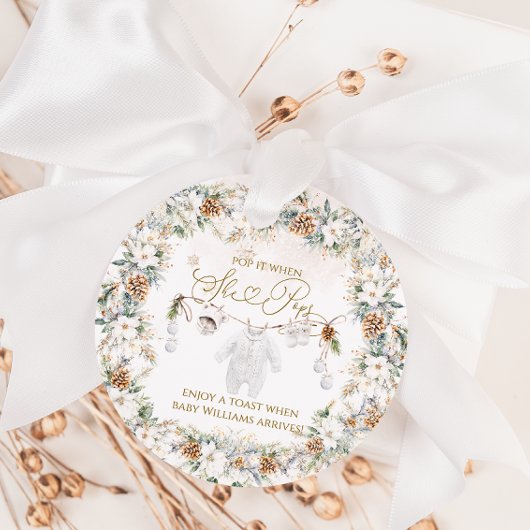 Koude buiten kleding lijn Baby shower ze Poppen Bedankjes Labels