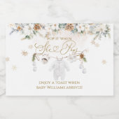 Koude buiten kleding lijn Baby shower ze Poppen Sparkling Wijnetiket (Enkel label)