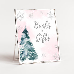 Koude Buiten Roze Winter Boeken en Geschenken Poster