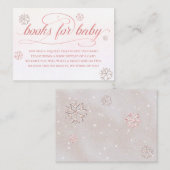 Koude Buiten Strass Glitter Boek voor Baby Meisje Informatiekaartje (Voorkant / Achterkant)