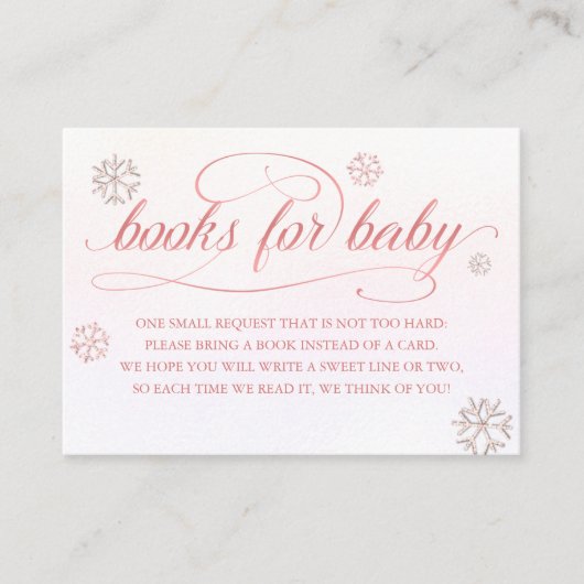 Koude Buiten Strass Glitter Boek voor Baby Meisje Informatiekaartje (Voorkant)