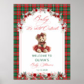Koude buiten teddybeer Baby shower welkom Poster (Voorkant)
