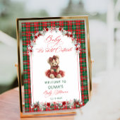 Koude buiten teddybeer Baby shower welkom Poster