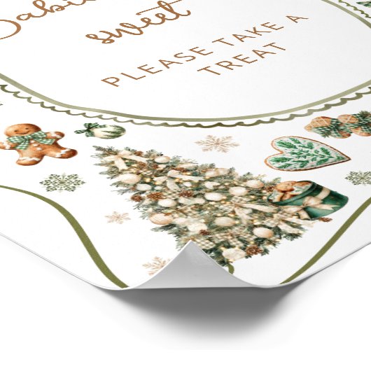 Koude buiten Winter Baby's zijn zoet Neem een trak Poster (Hoek)