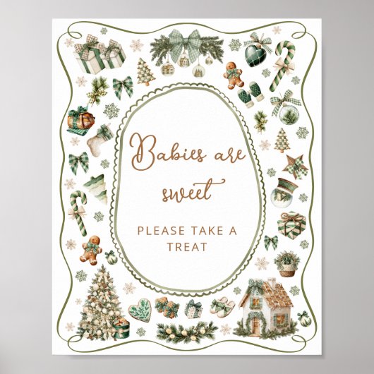 Koude buiten Winter Baby's zijn zoet Neem een trak Poster (Voorkant)