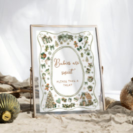 Koude buiten Winter Baby's zijn zoet Neem een trak Poster