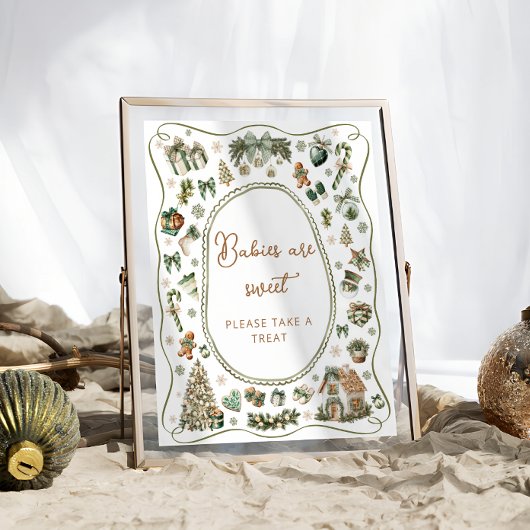 Koude buiten Winter Baby's zijn zoet Neem een trak Poster