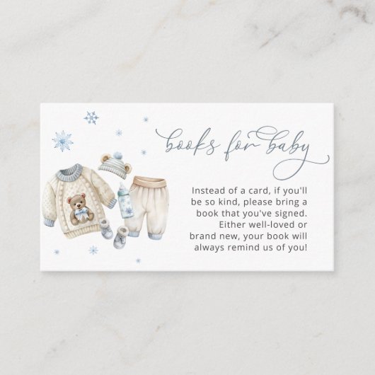 Koude Buiten Winter Kleding Boeken voor Baby Informatiekaartje (Voorkant)