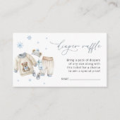 Koude buiten Winter kleding Luier Raffle Informatiekaartje (Voorkant)