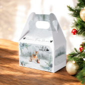 Koude buiten winterdieren Modern Baby shower Bedankdoosjes
