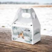Koude buiten winterdieren Modern Baby shower Bedankdoosjes