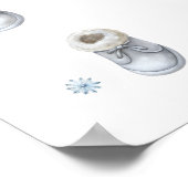 Koude buiten winterkleding Baby shower Welkom Poster (Hoek)