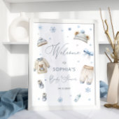 Koude buiten winterkleding Baby shower Welkom Poster