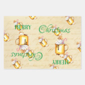 Koude buitenbeker, pretkerst Prettige feestdagen Inpakpapier Vel (Voorkant 3)