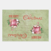 Koude buitenbeker, pretkerst Prettige feestdagen Inpakpapier Vel (Voorkant)