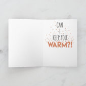 Koude buitenkant / Hou je warm - Fun Kerstmis Kaar Feestdagen Kaart (Binnen)