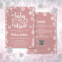 Koude Buitenmeisje Winter Baby Shower All In One