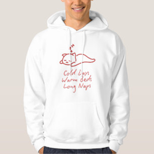 Koude dagen, warme bedden, lange dutjes hoodie