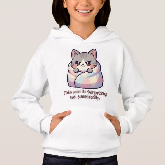 "Koude Doet Mij Aan" Kattenhoodie (Voorkant)