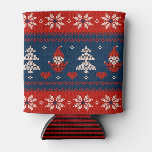 Koude drankhouder kleine lelijke trui Kerstman Geb Blikjeskoeler (Voorkant)