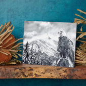 Koude Eagle en bergen Plaque Fotoplaat (Zijkant)