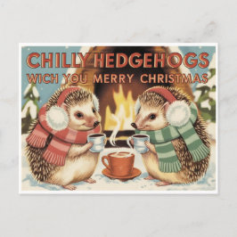 Koude egel Kerstmis Briefkaart