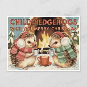 Koude egel Kerstmis Briefkaart