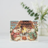 Koude egel Kerstmis Briefkaart (Staand voorkant)