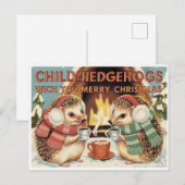 Koude egel Kerstmis Briefkaart (Voorkant / Achterkant)