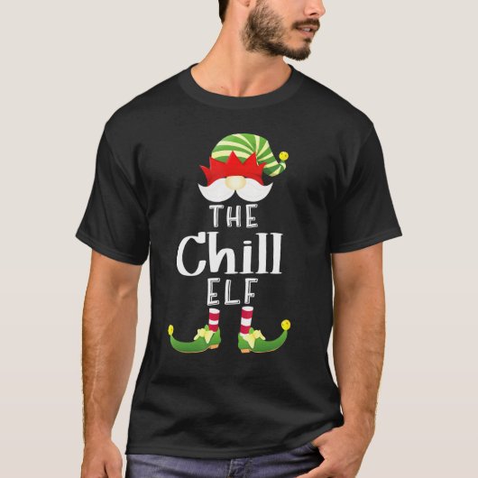 Koude Elfengroep Kerstmis Pyjama Feestje T-shirt (Voorkant)
