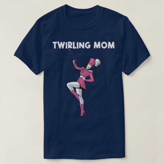 Koude fluitvormingen voor moeder Baton Twirling T-shirt (Design voorkant)