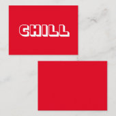 Koude, gedurfde, moderne rode witte kaart (Voorkant / Achterkant)